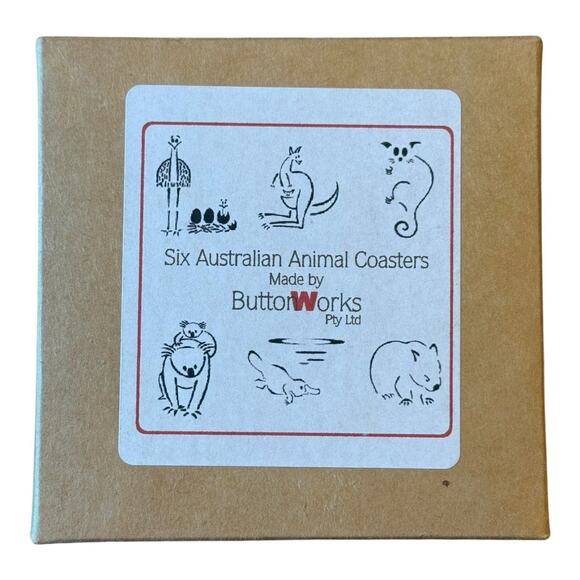 Buttonworks Australian Coasters - Six Australian Animal Coasters - Picture 2 of 3